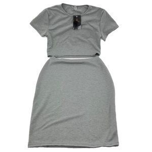 FASHION Crop top and Midi Skirt